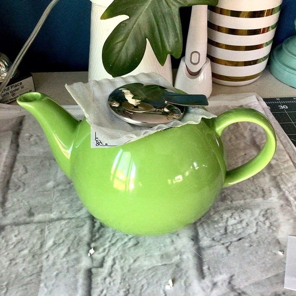 Ceramic Green Tea Pot New In Box Coffee Tea Home Kitchen - Picture 1 of 8